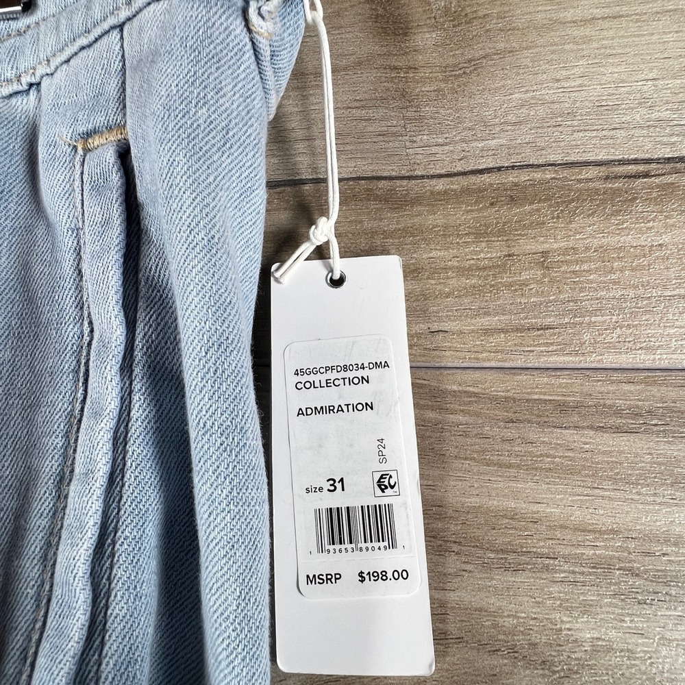 Joe's Jeans Weightless Wide Leg Drawstring Jeans Admiration Light Blue 31 NEW - Picture 10 of 11